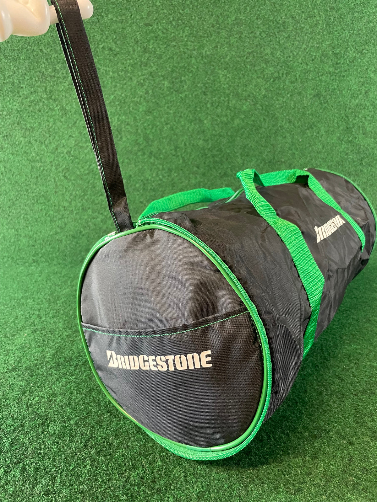 BRIDGESTONE - Black & Green Mini Collapsible Duffle Bag