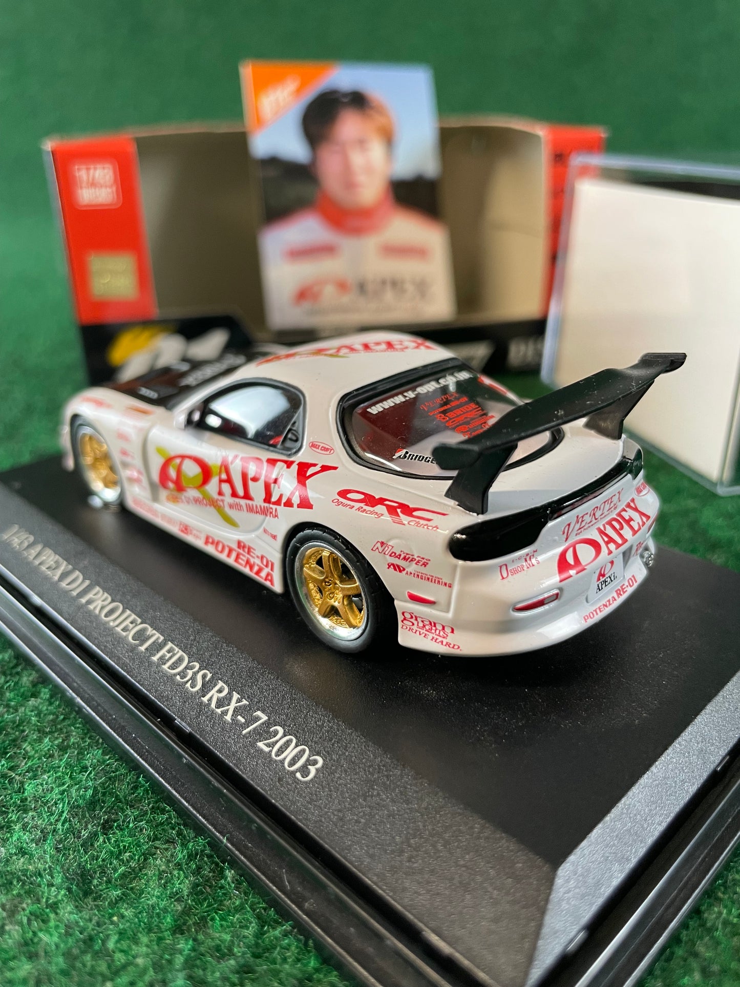 DISM D1 Grand Prix Memorial - 2003 A’pexi Mazda RX-7 1/43 Scale Diecast