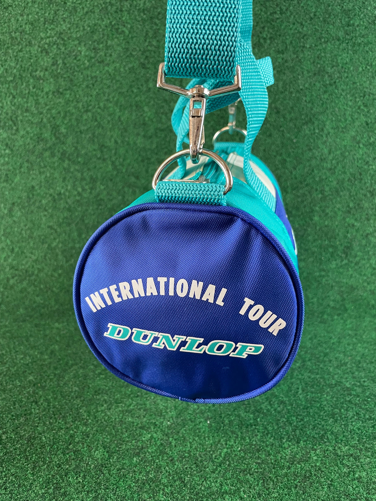DUNLOP International Tour - Teal & Blue Vintage Mini Duffel Travel Bag