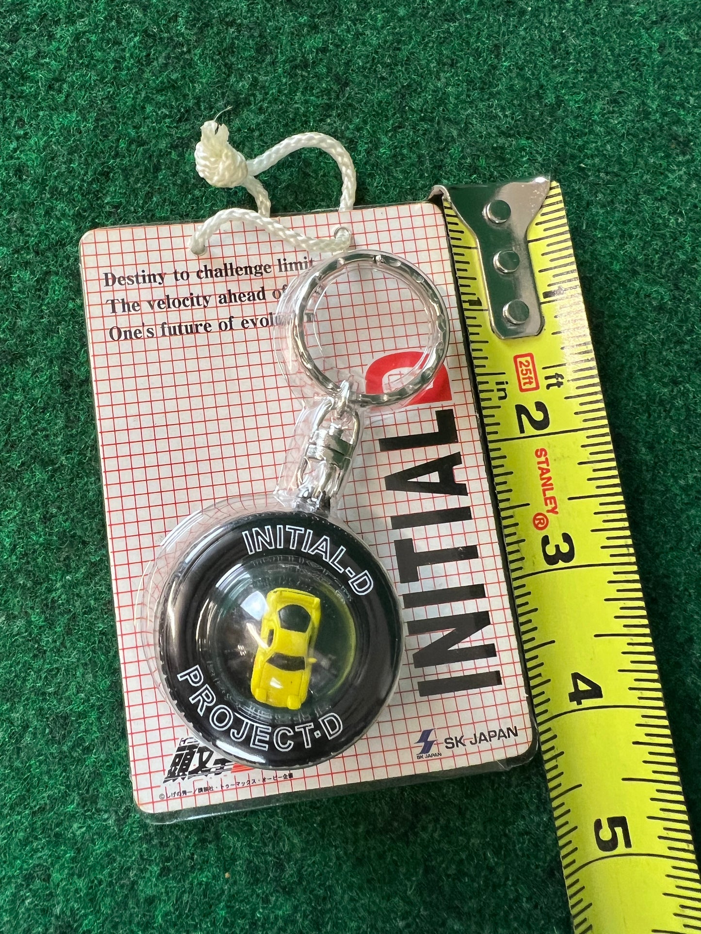Initial D - Red Suns Mazda RX7 FD Bubble Car and Tire Keychain