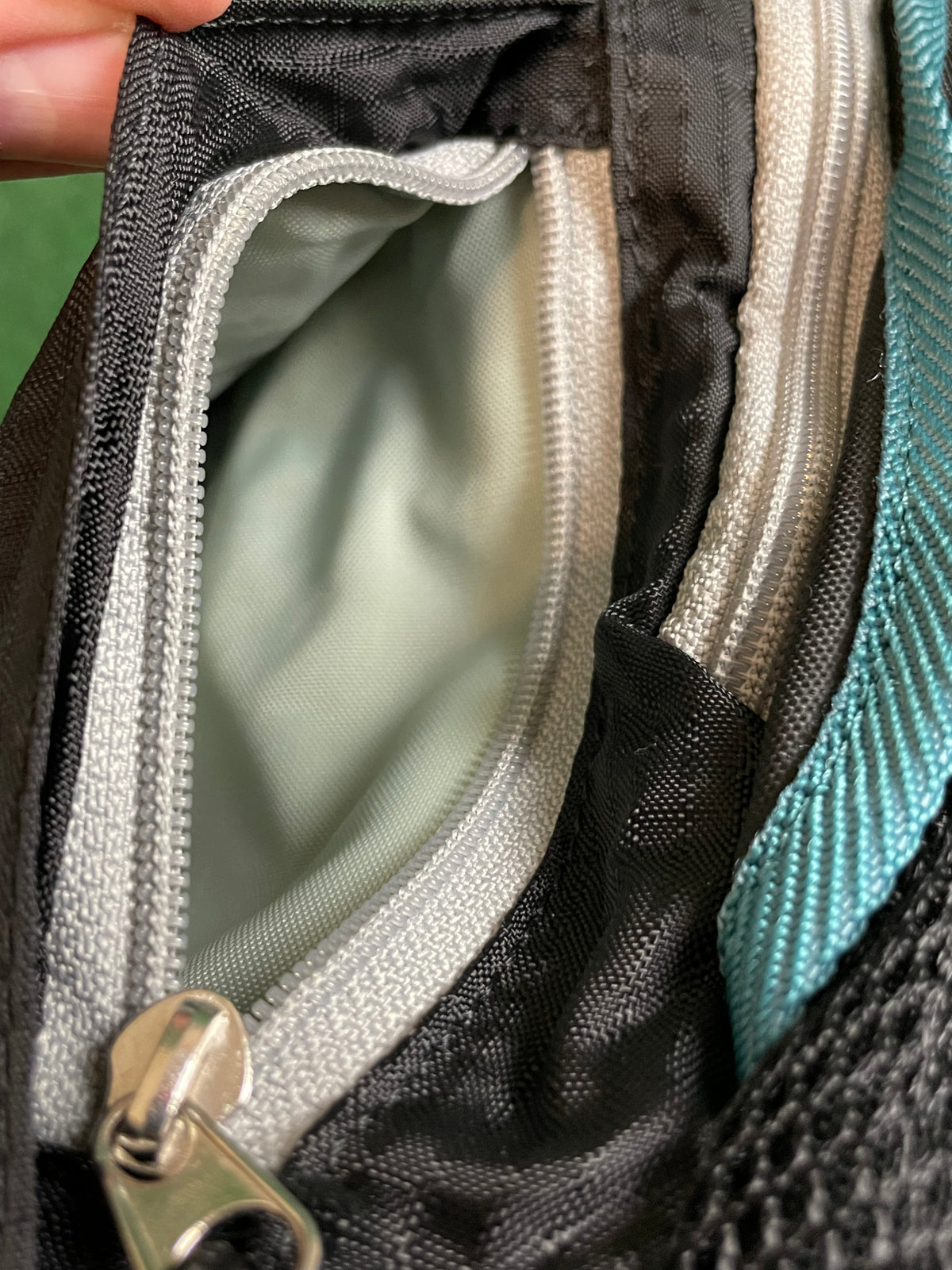 DUNLOP Motorsport - Black/Grey/Teal Mini Shoulder Messenger Travel Bag