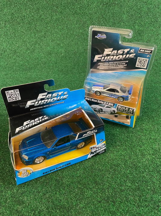 Jada Toys - Fast and Furious Nissan Skyline R34 GT-R Diecast Set