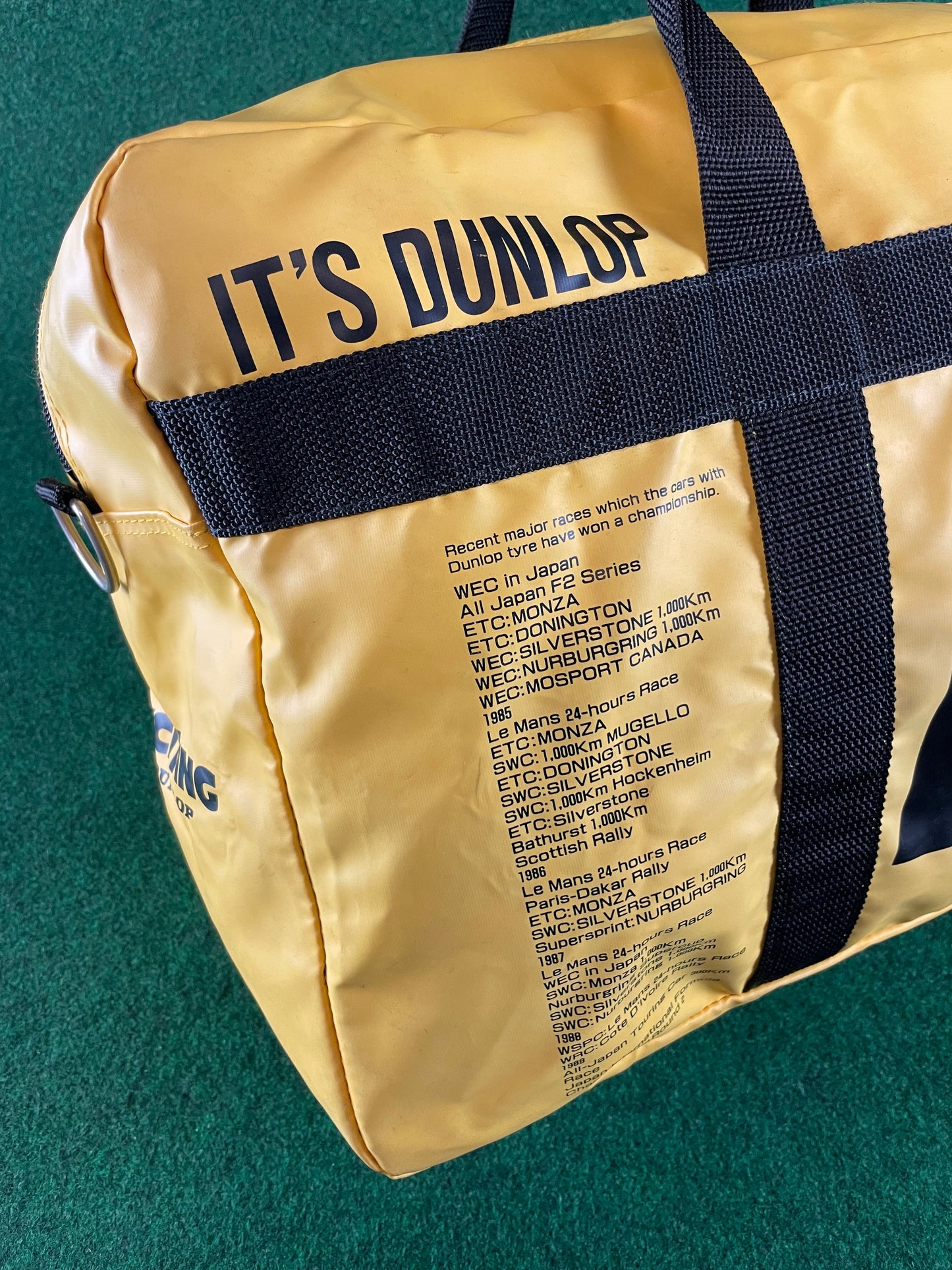 DUNLOP - Vintage Yellow Duffel Travel Bag