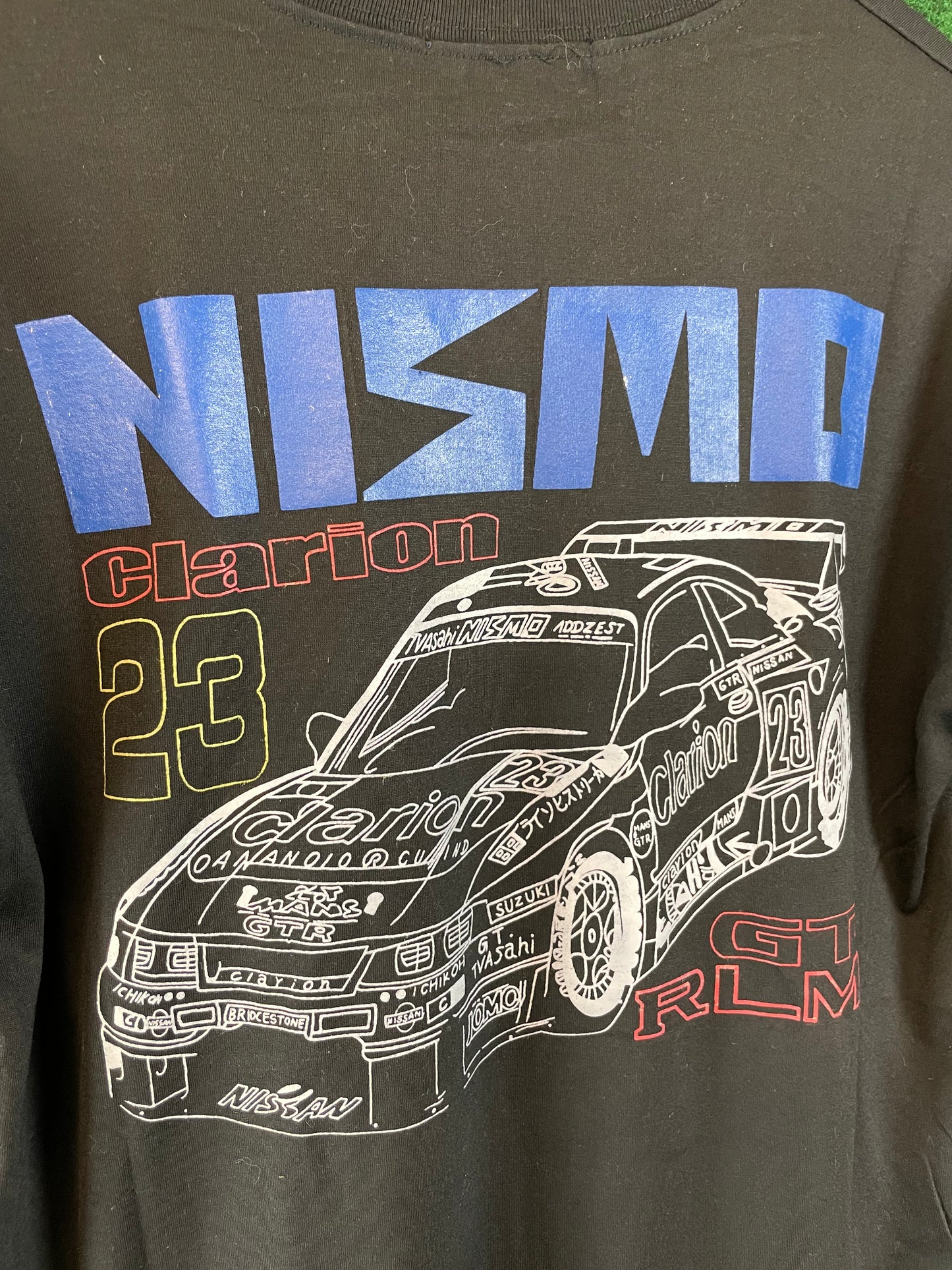 NISMO LMGT Nissan Skyline R33 GT-R Clarion Lemans Car Black T-Shirt