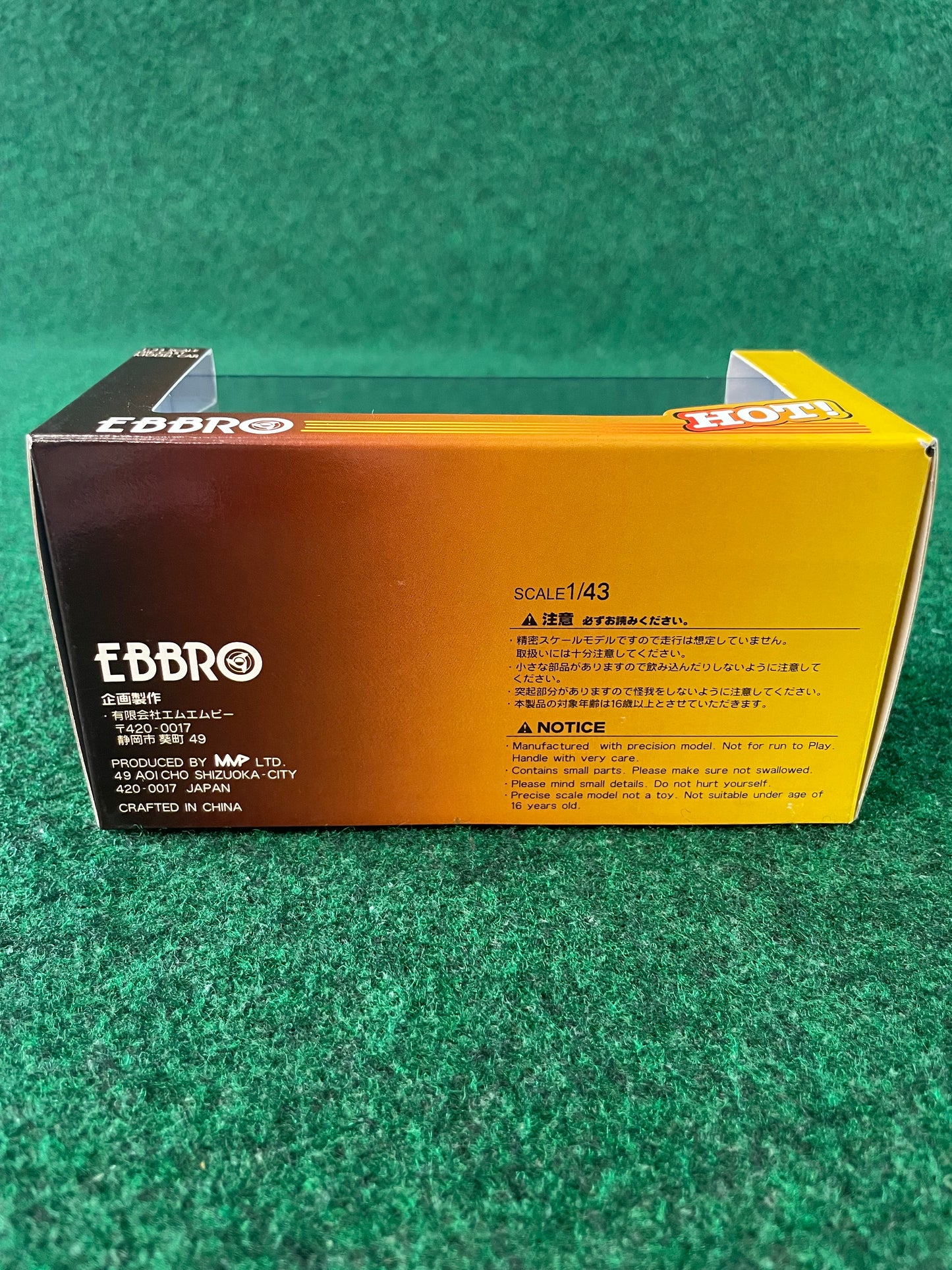 EBBRO HOT - 2001 Honda NSX Type S Black 1/43 Scale Diecast