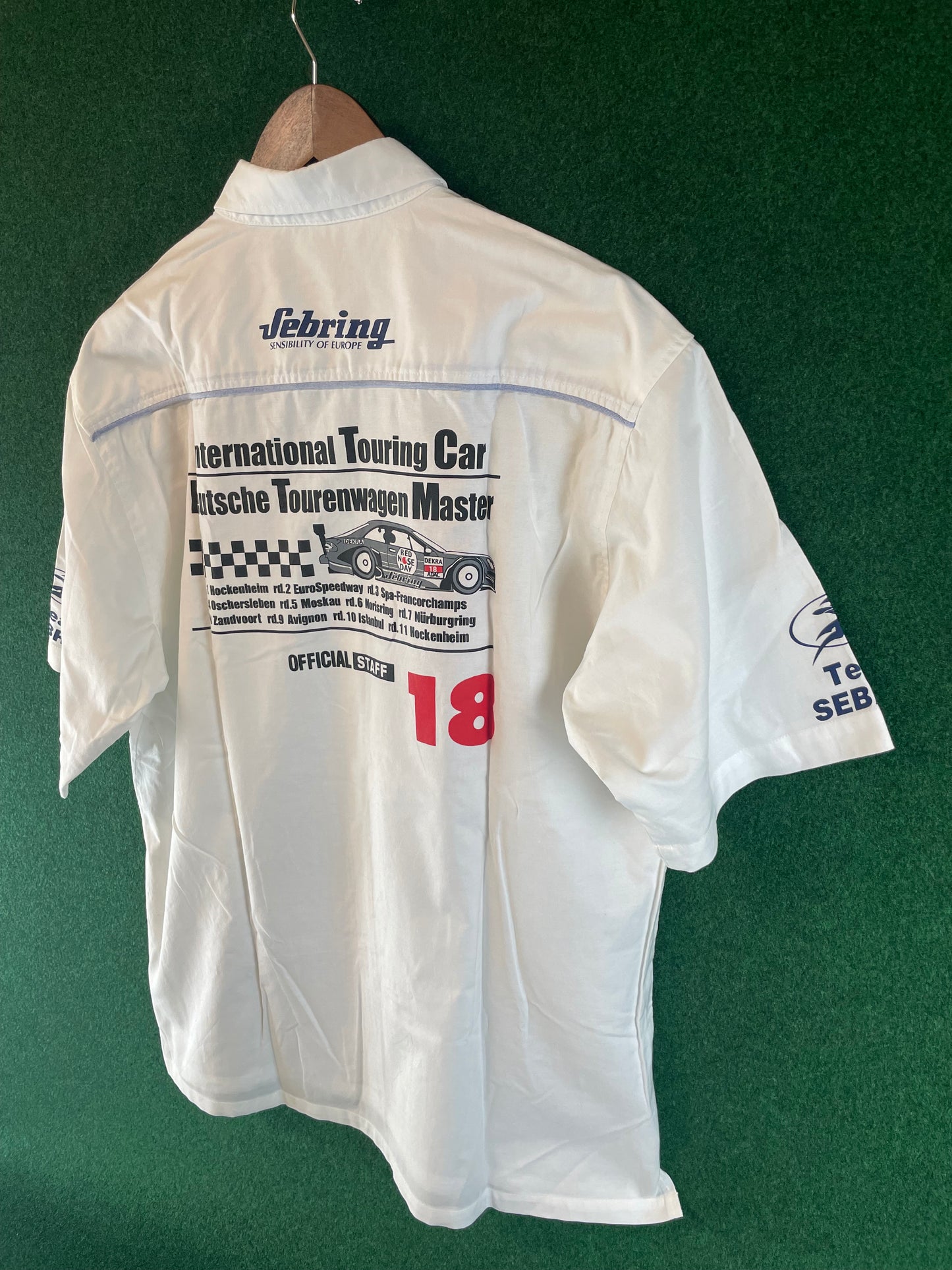 RAYS WHEELS - Team Sebring Racing Team  Button down Short Sleeve Pit Shirt