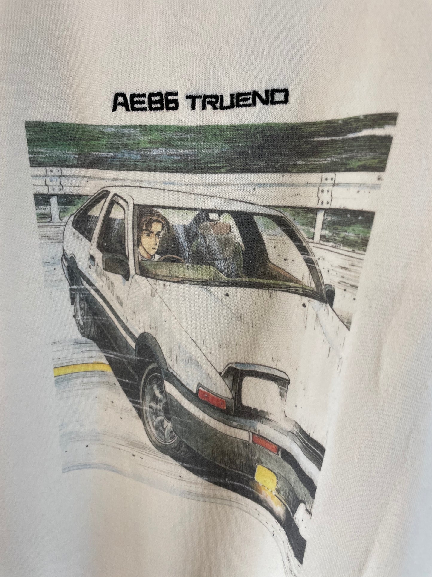 Initial D - 30th Anniversary Fujiwara Tofu Shop Toyota AE86 White Sweatshirt (XL)