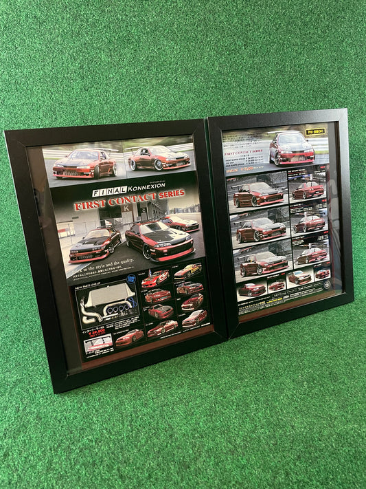 FINAL KONNEXION FIRST CONTACT SERIES Aero Lineup (Nissan, Toyota, Mazda) - Full Page Framed Advertisement Set