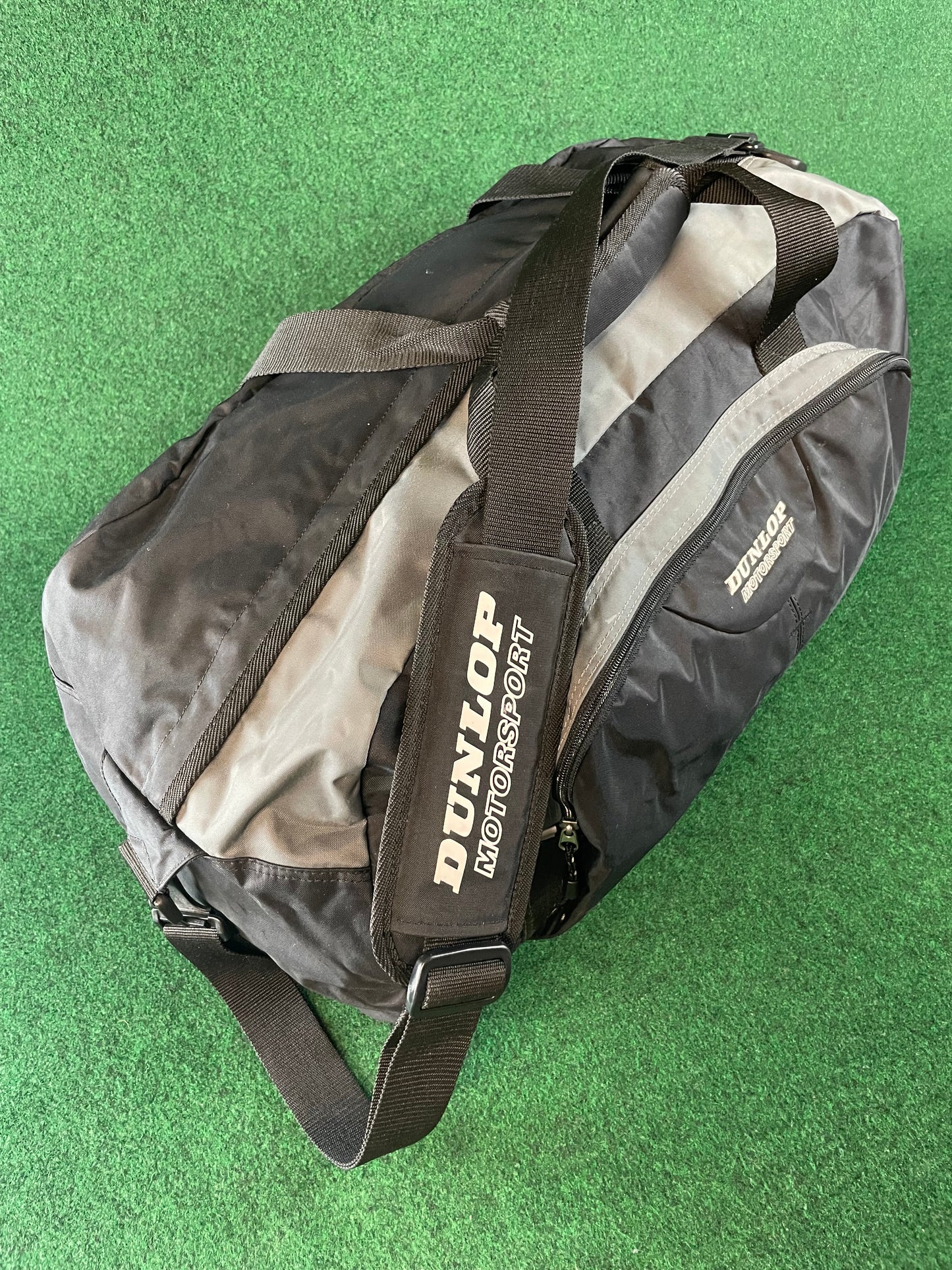 DUNLOP Motor Sport - Black & Grey Duffel Travel Bag