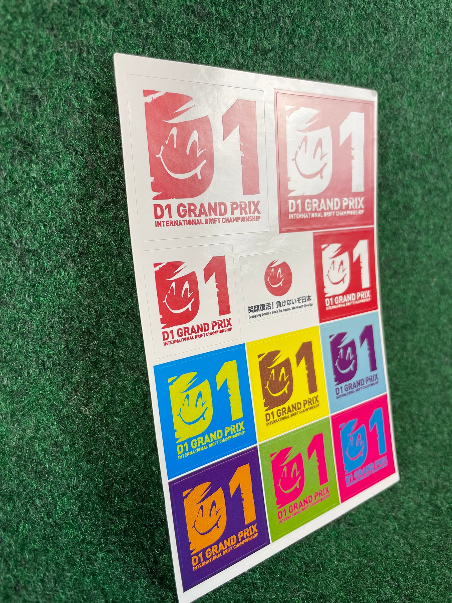 D1GP - D1 Grand Prix Drift Event Sticker Sheet and Iron On Patch Set