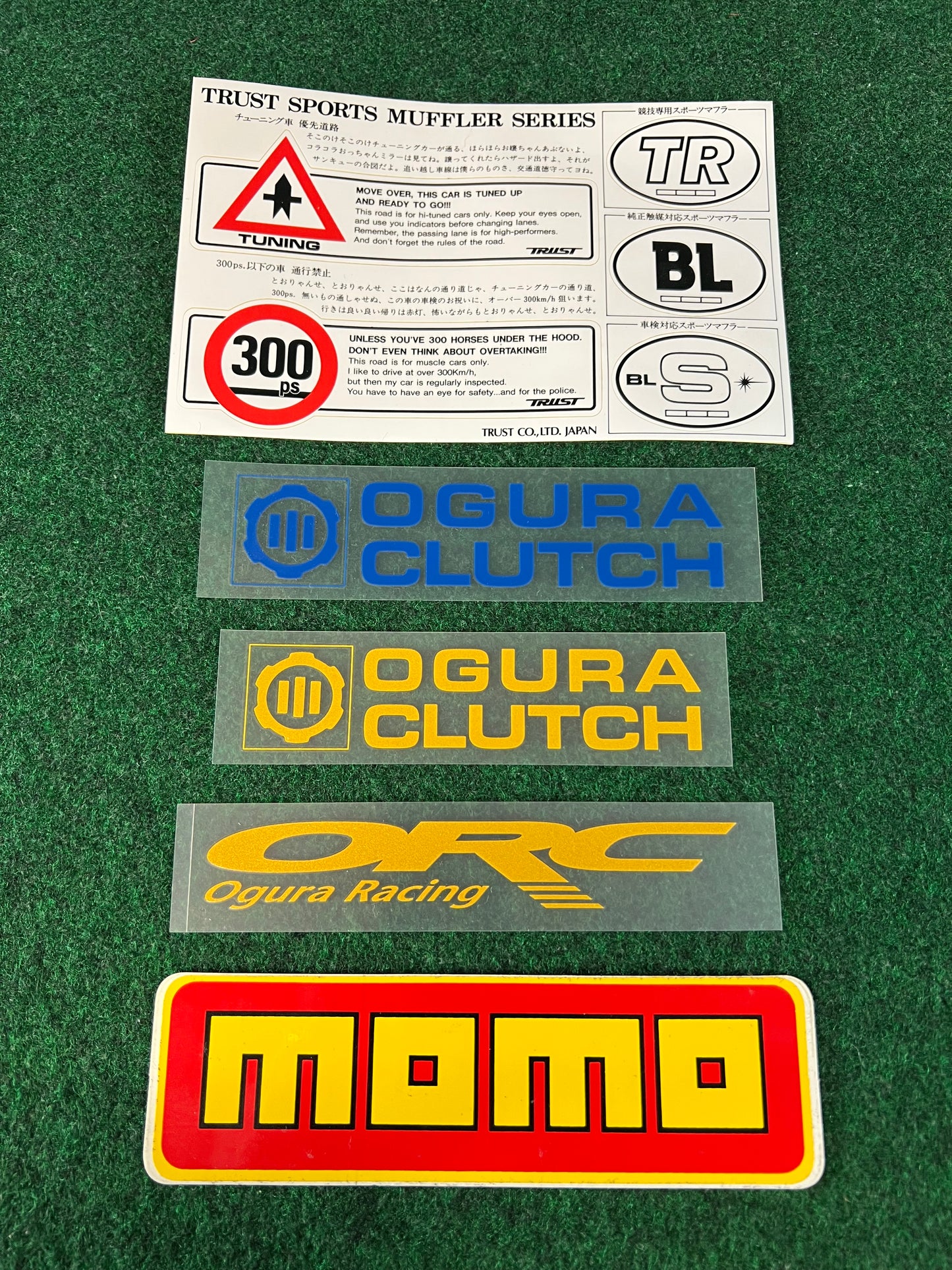 TRUST, MOMO & Ogura Racing Clutch Sticker Set
