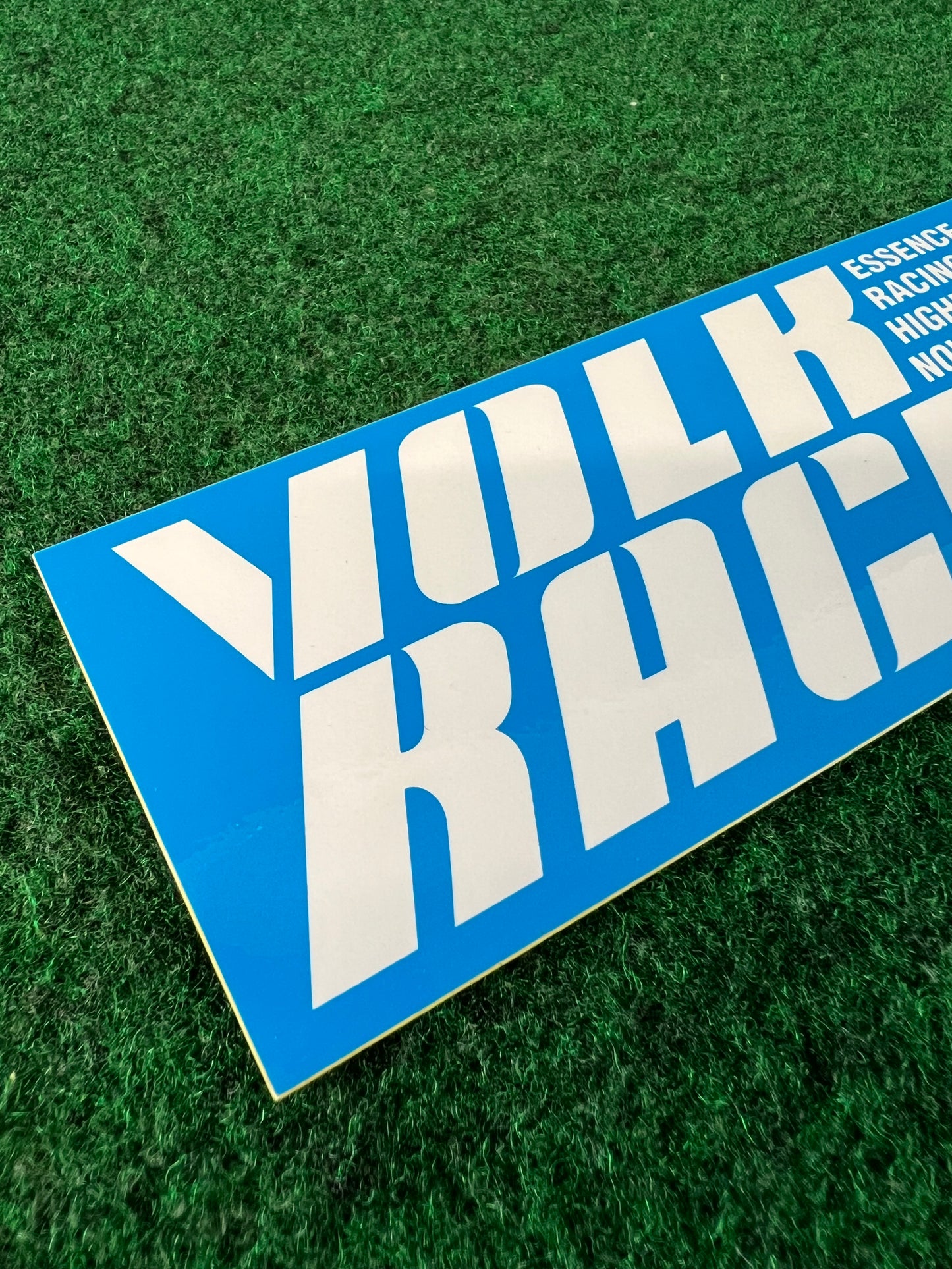 VOLK Racing RAYS Wheels - Light Blue Old Logo Font Genuine Sticker