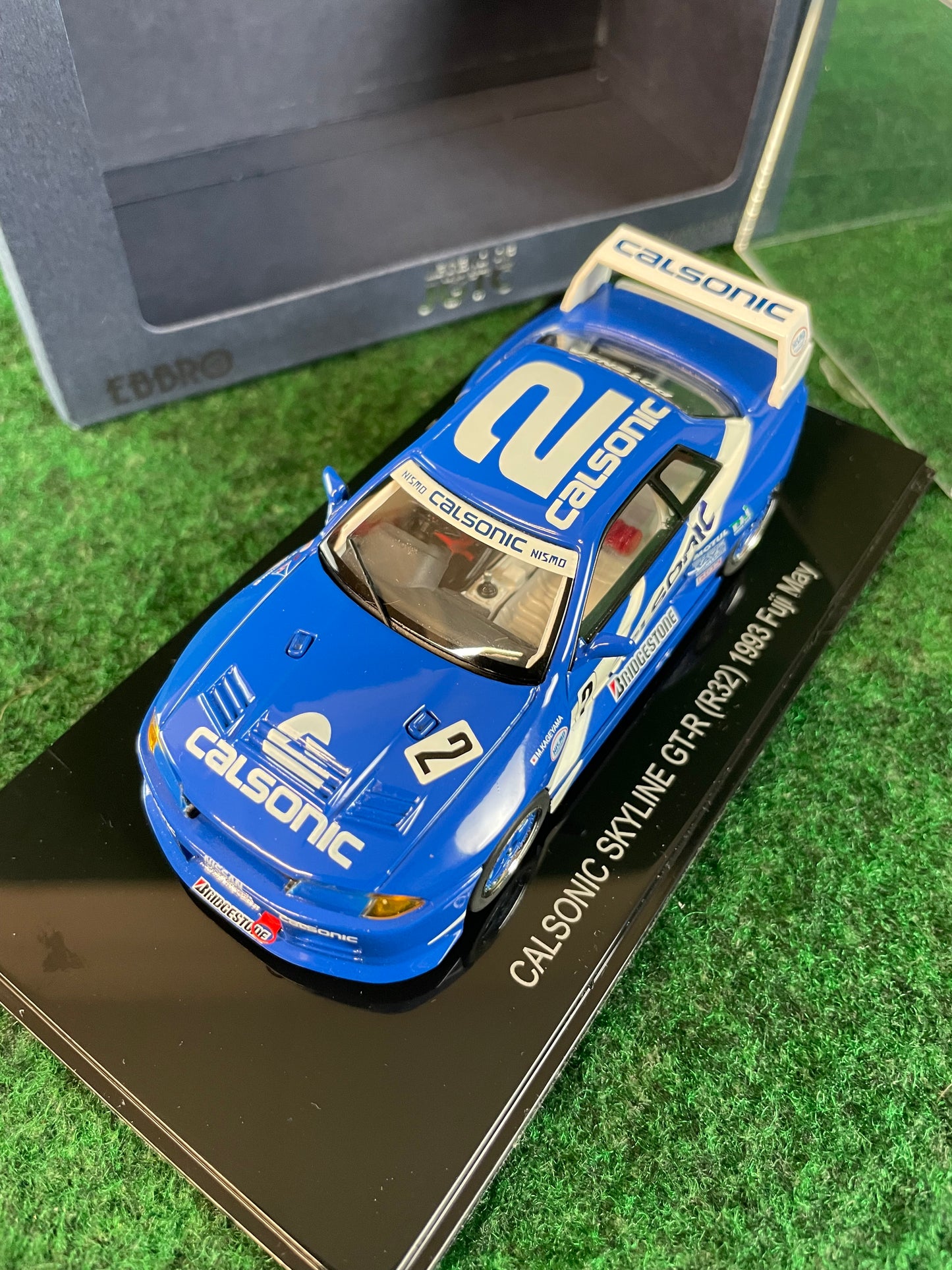 EBBRO JGTC Legends Calsonic 1993 Fuji May Nissan Skyline R32 GT-R 1/43 Scale Diecast