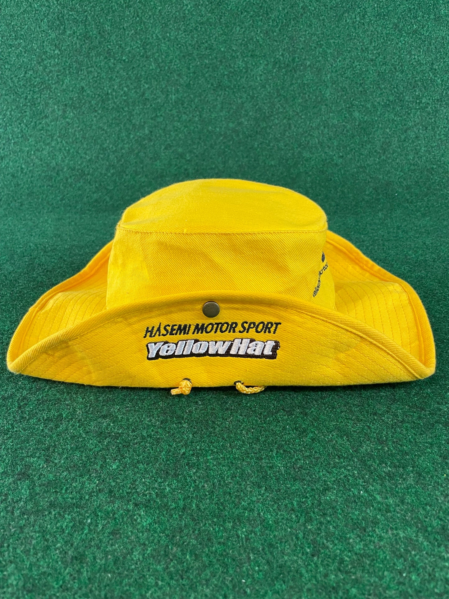 YMS SuperGT Yellow Hat & Hasemi Motor Sport Drawstring Bucket Hat