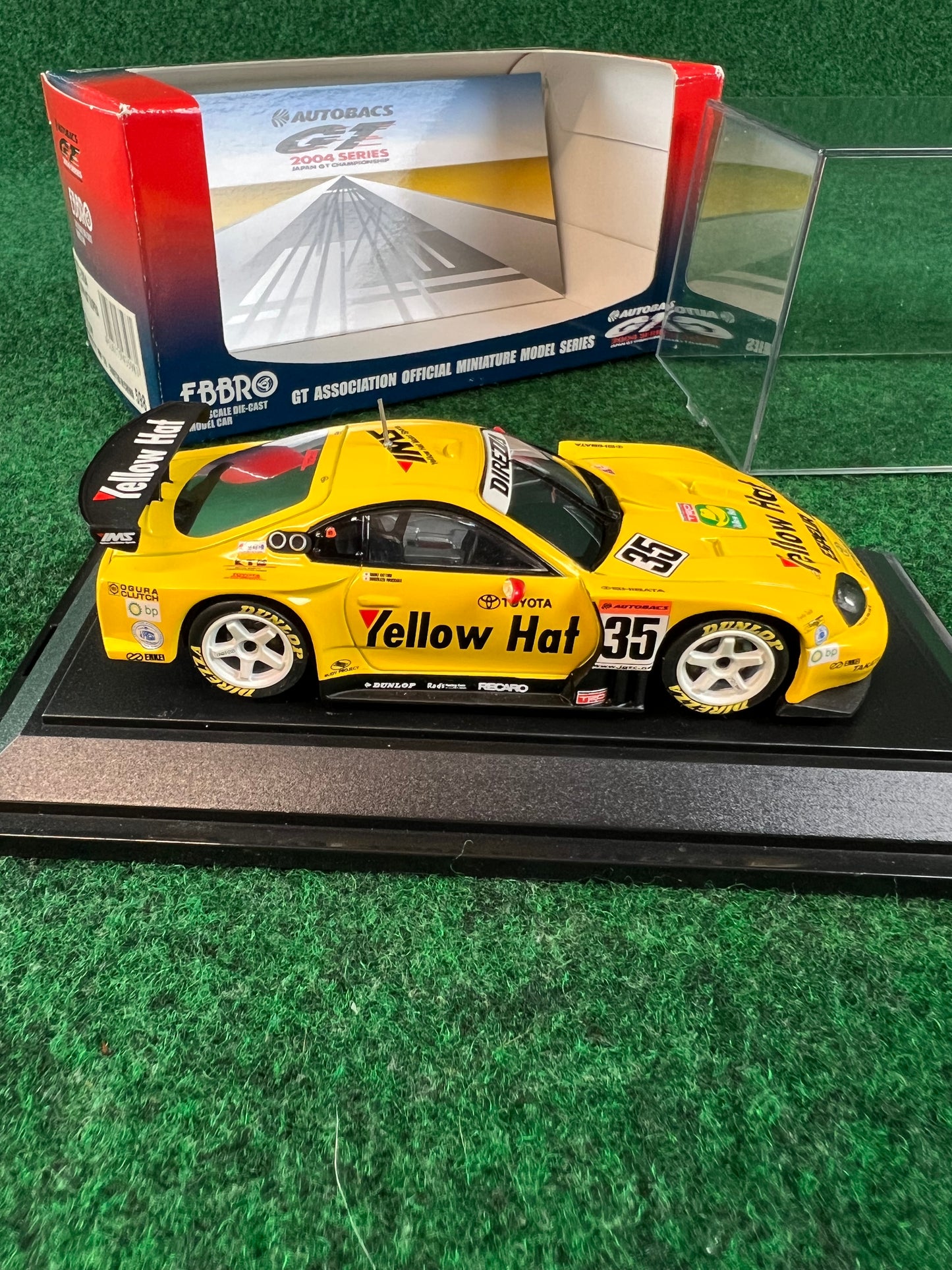 EBBRO 2004 JGTC & 2005 SuperGT Yellow Hat YMS Toyota Supra Set 1/43 Scale Diecast