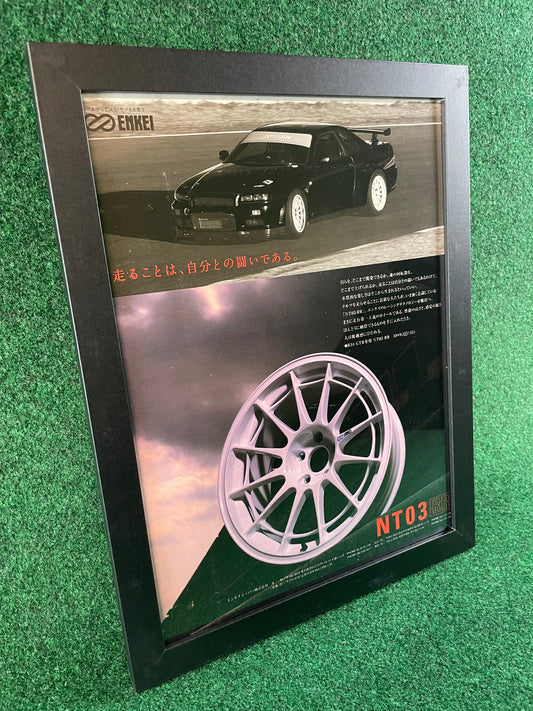 ENKEI Wheels - NT03 Nissan Skyline R34 Super Taikyu Framed Advertisement Picture