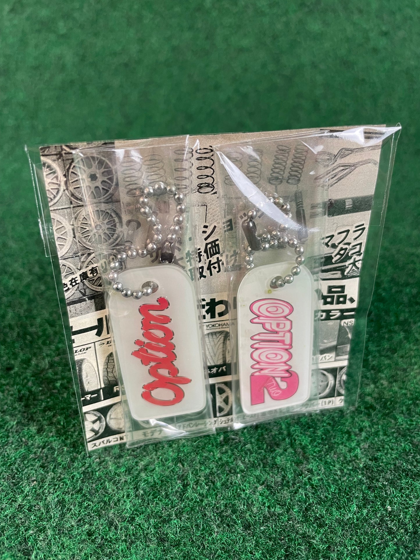 Option & Option2 Clear Flexible Logo Keychain Sets