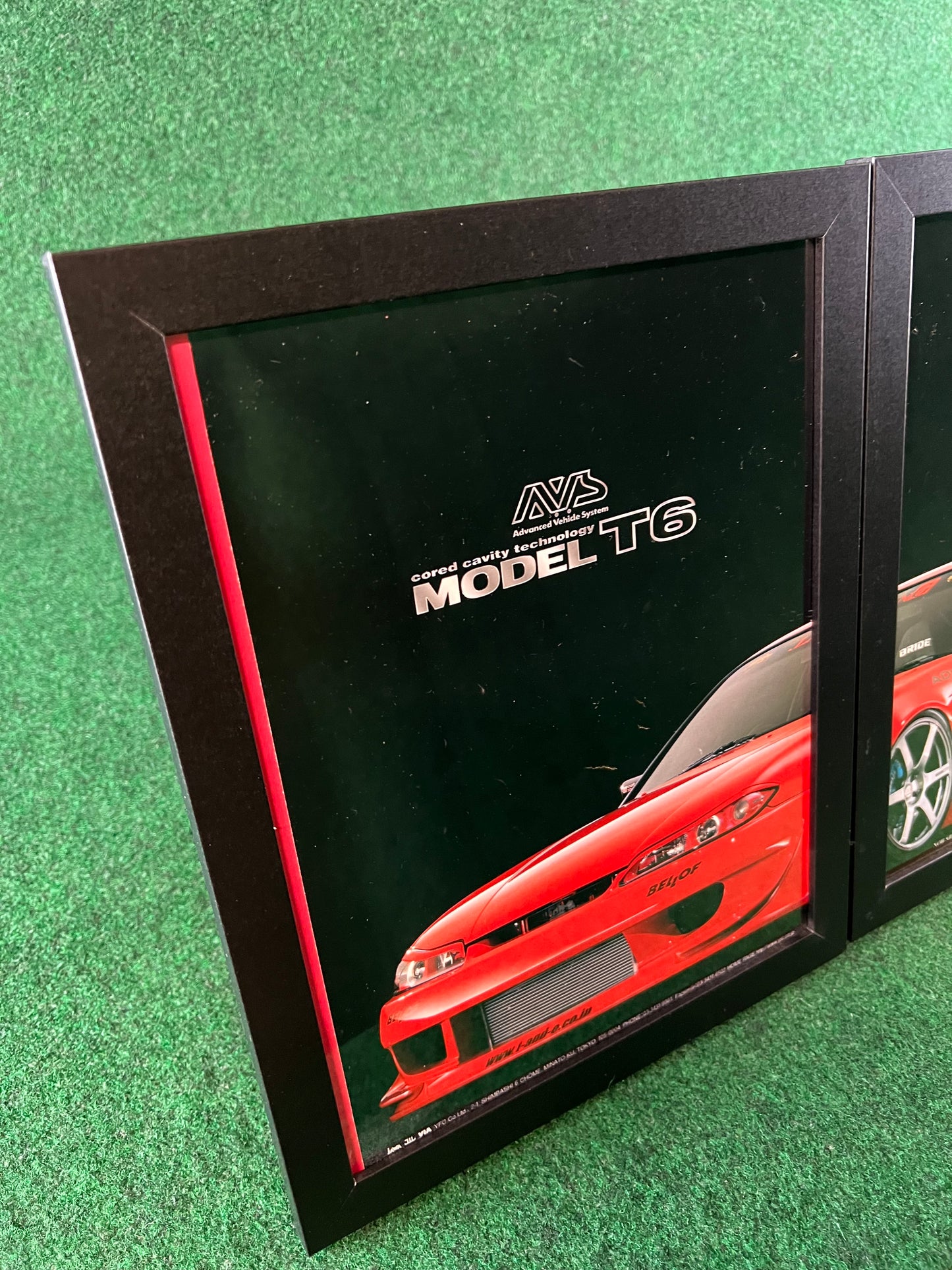 Yokohama Wheel - AVS Model T6 Nob Taniguchi T&E Nissan Silvia S15 Framed Advertisement Picture Set