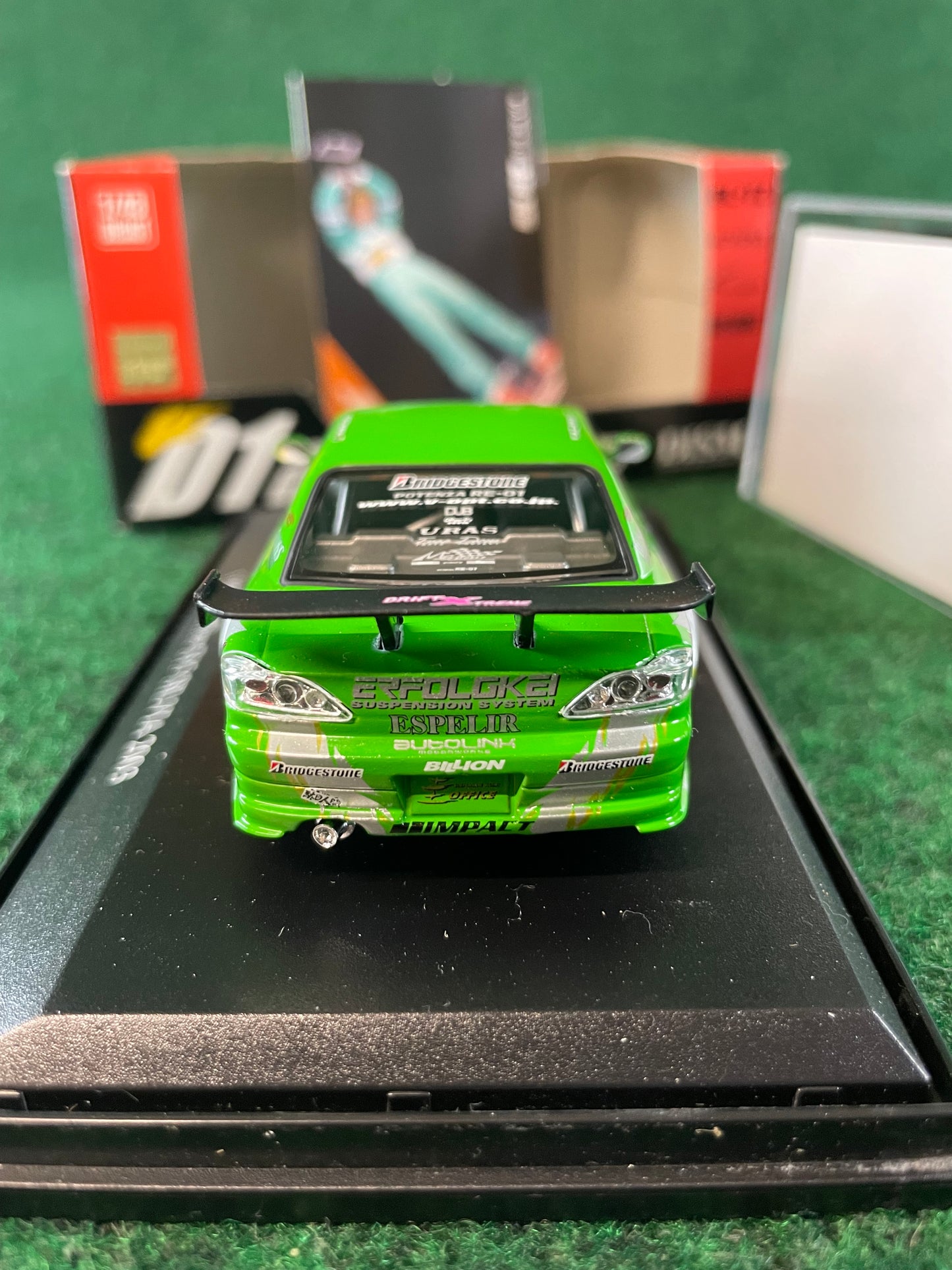 DISM D1 Grand Prix Memorial - 2003 Kei Office Nissan Silvia S15 #1 Car 1/43 Scale Diecast