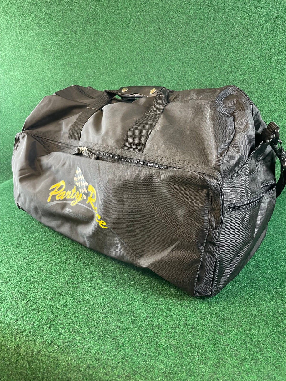 Party Race - Mazda Roadster Large Black Weather resistant Duffle Bag
