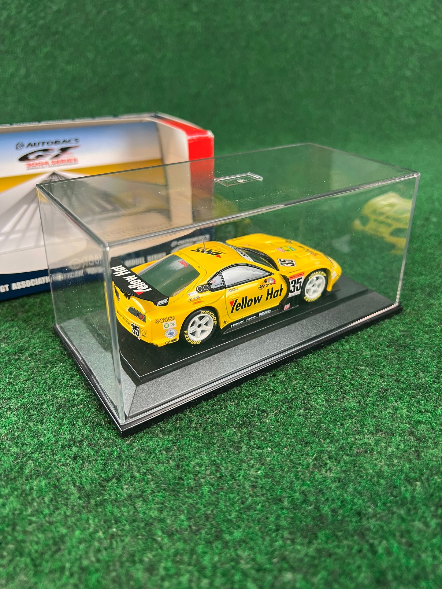 EBBRO 2004 JGTC & 2005 SuperGT Yellow Hat YMS Toyota Supra Set 1/43 Scale Diecast