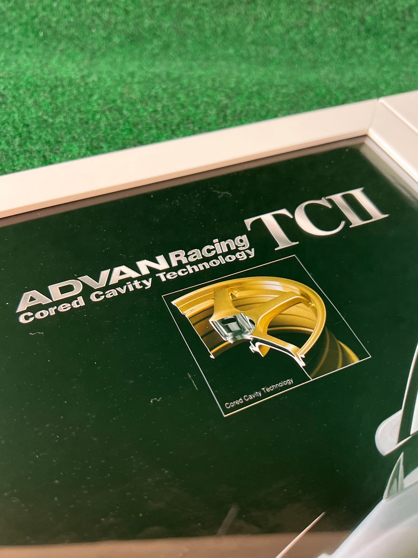 ADVAN Racing Yokohama TC-II Wheels on Nissan Skyline R34 GT-R - Framed Advertisement Picture Set