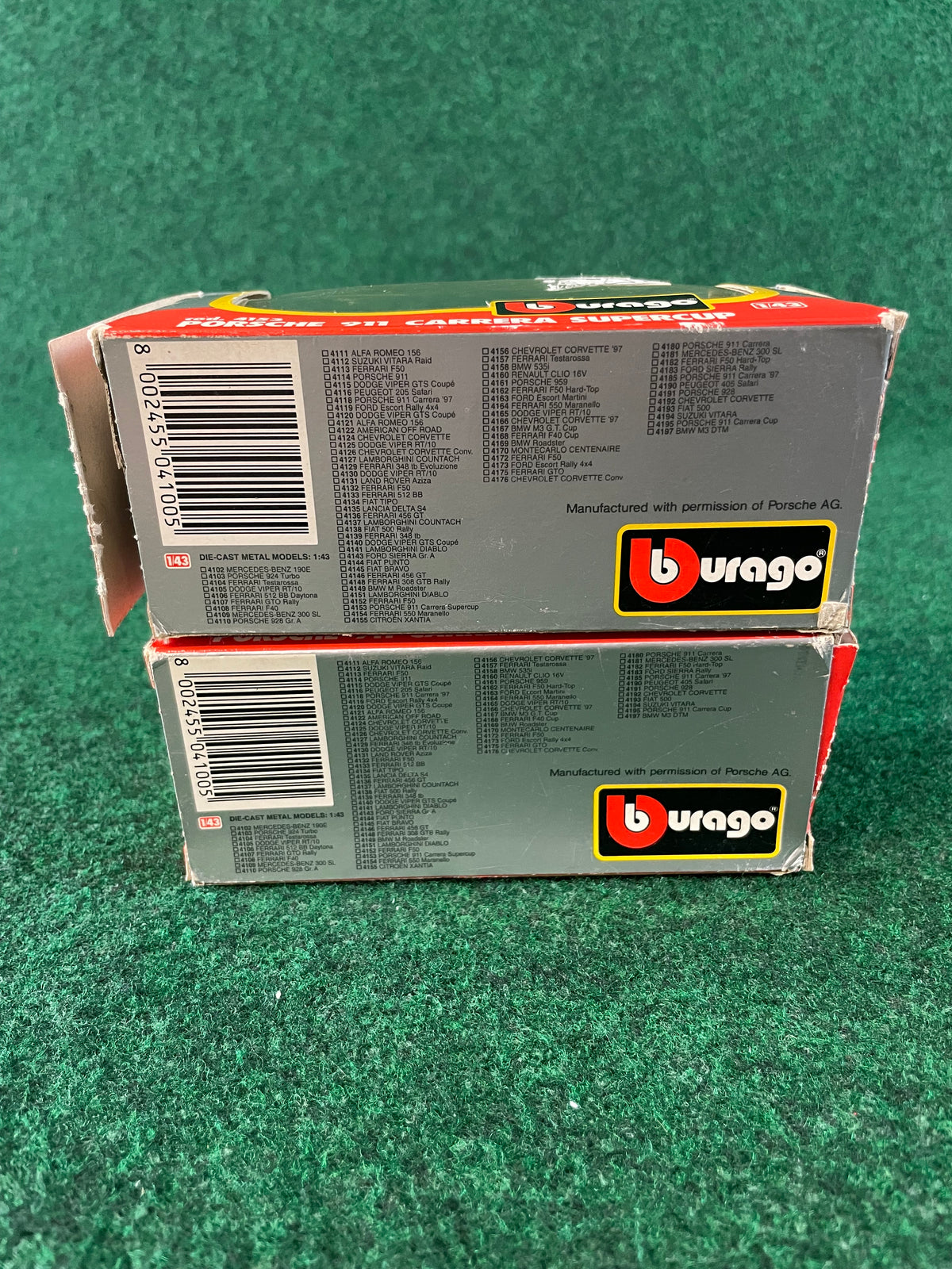 burago Porsche 911 Carrera 993 Toy Car Diecast Set
