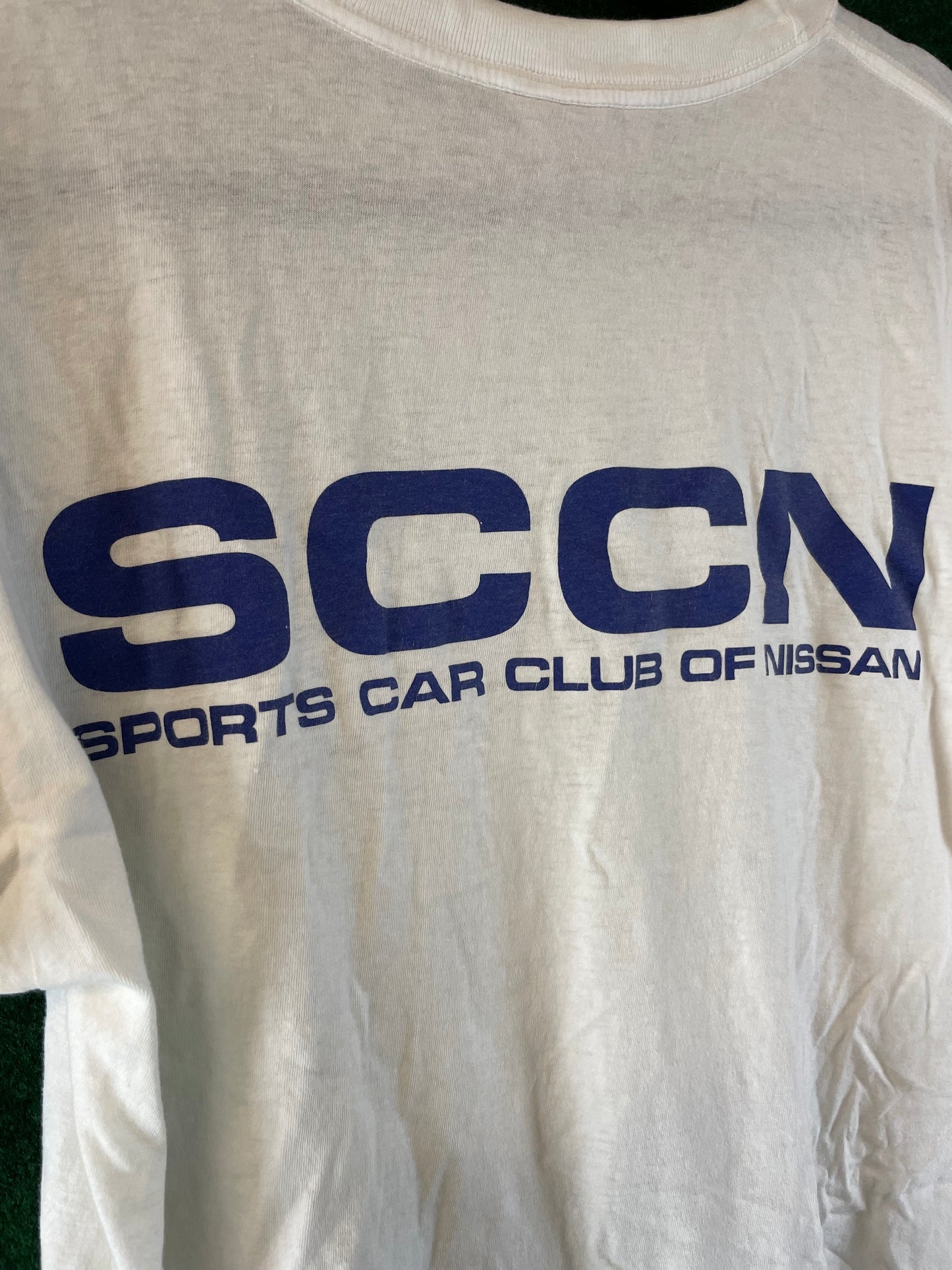 SCCN - Sports Car Club of Nissan Vintage White T-Shirt