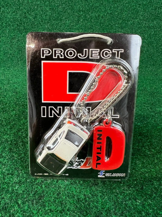Initial D Project D - Toyota Corolla AE86 Mini Car & Letter D Charm Keychain