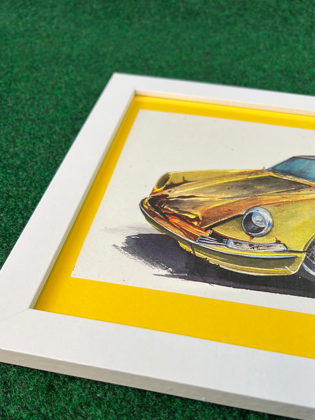 Junk Yard Rusty Yellow Porsche 912 - Framed Print