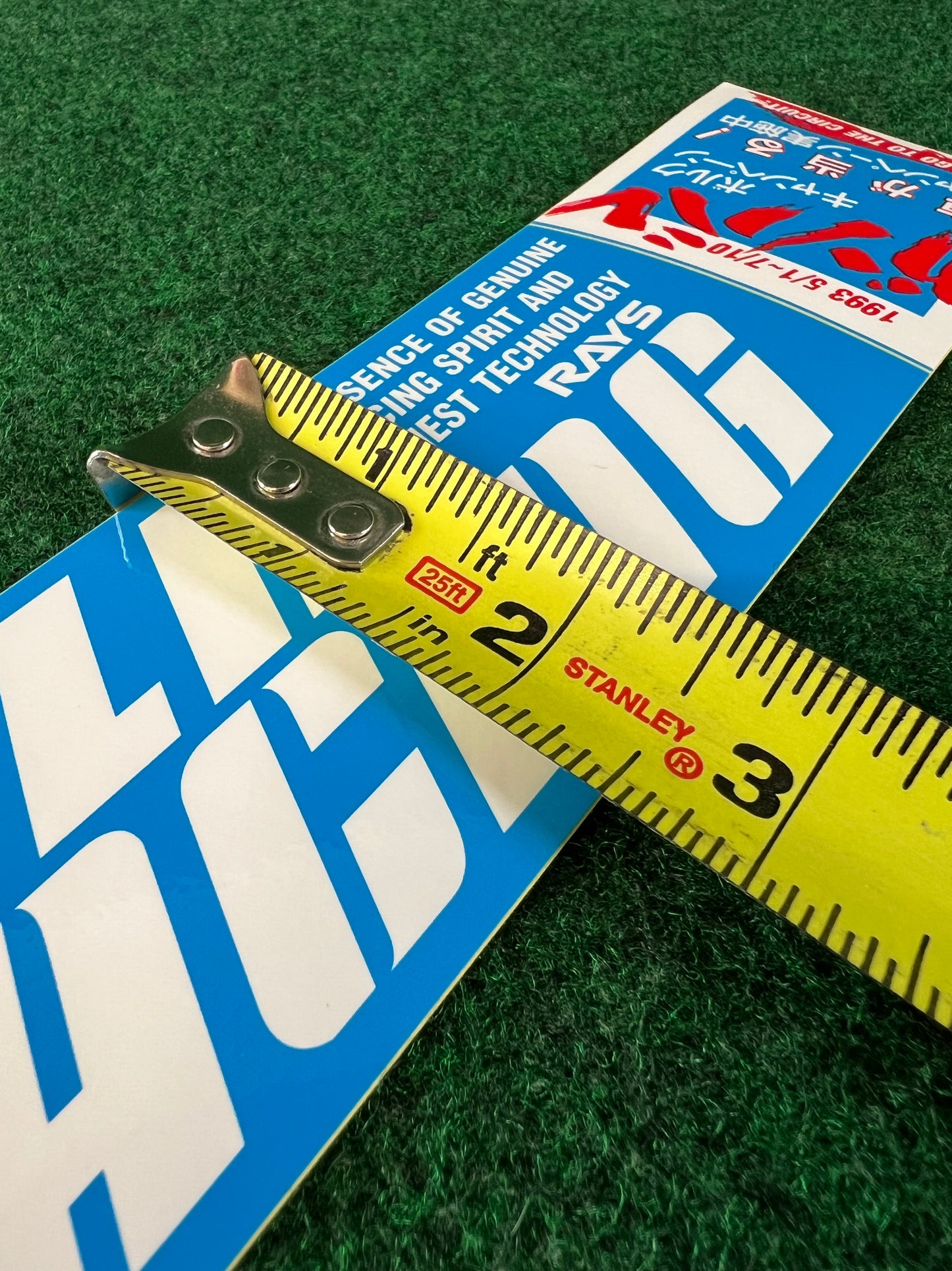 VOLK Racing RAYS Wheels - Light Blue Old Logo Font Genuine Sticker