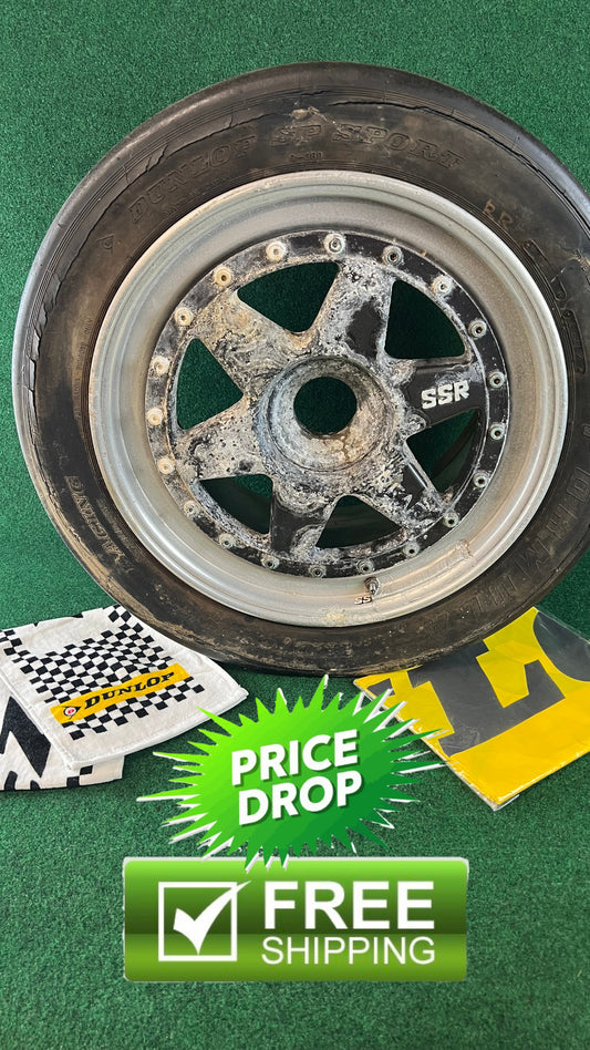 SSR & Dunlop - Japanese Group A Series Racing Vintage Centerlock Wheel & Tire Combo