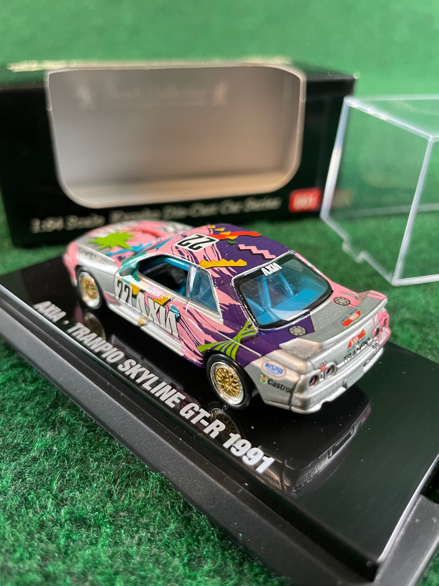 KYOSHO - Beads Collection 1991 & 1992 AXIA TRAMPIO Nissan Skyline R32 GT-R 1/64 Scale Diecast Set