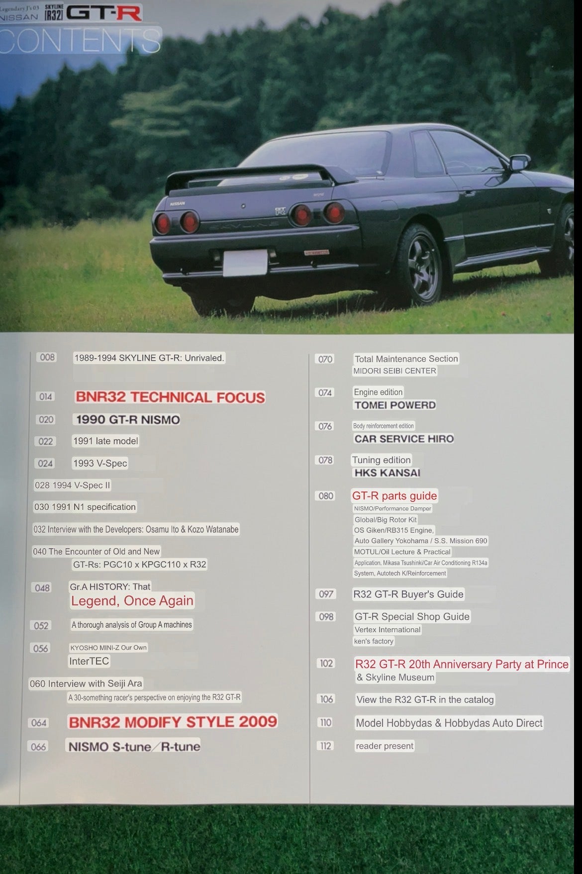Legendary J’s Neko Mook - Nissan Skyline R32 GT-R Review Magazine