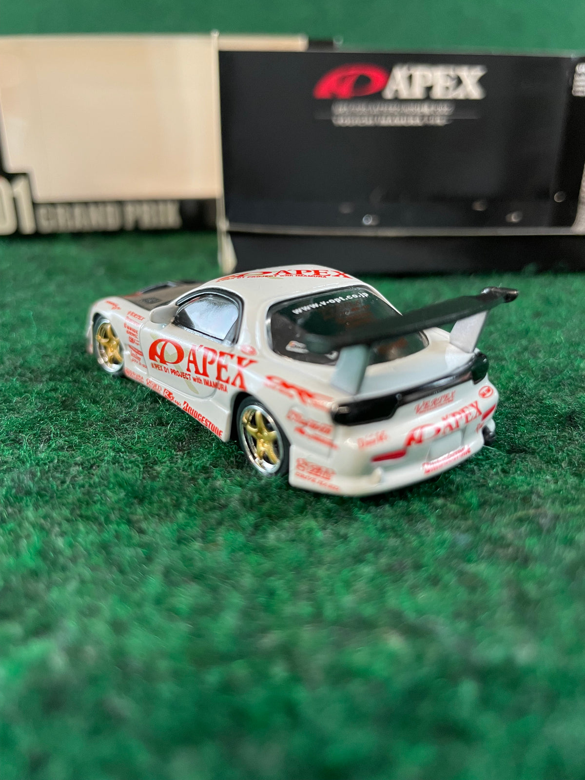 Hotworks 2002 D1GP A’PEX Youichi Imamura Mazda RX7 FD3S 1/64 Scale Diecast