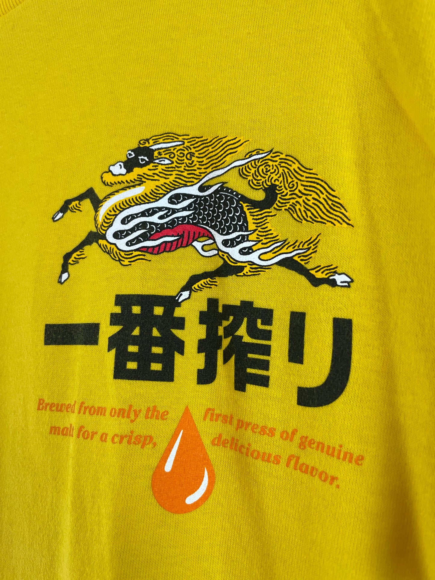 Kirin Ichiban Beer Promotional Yellow T-Shirt