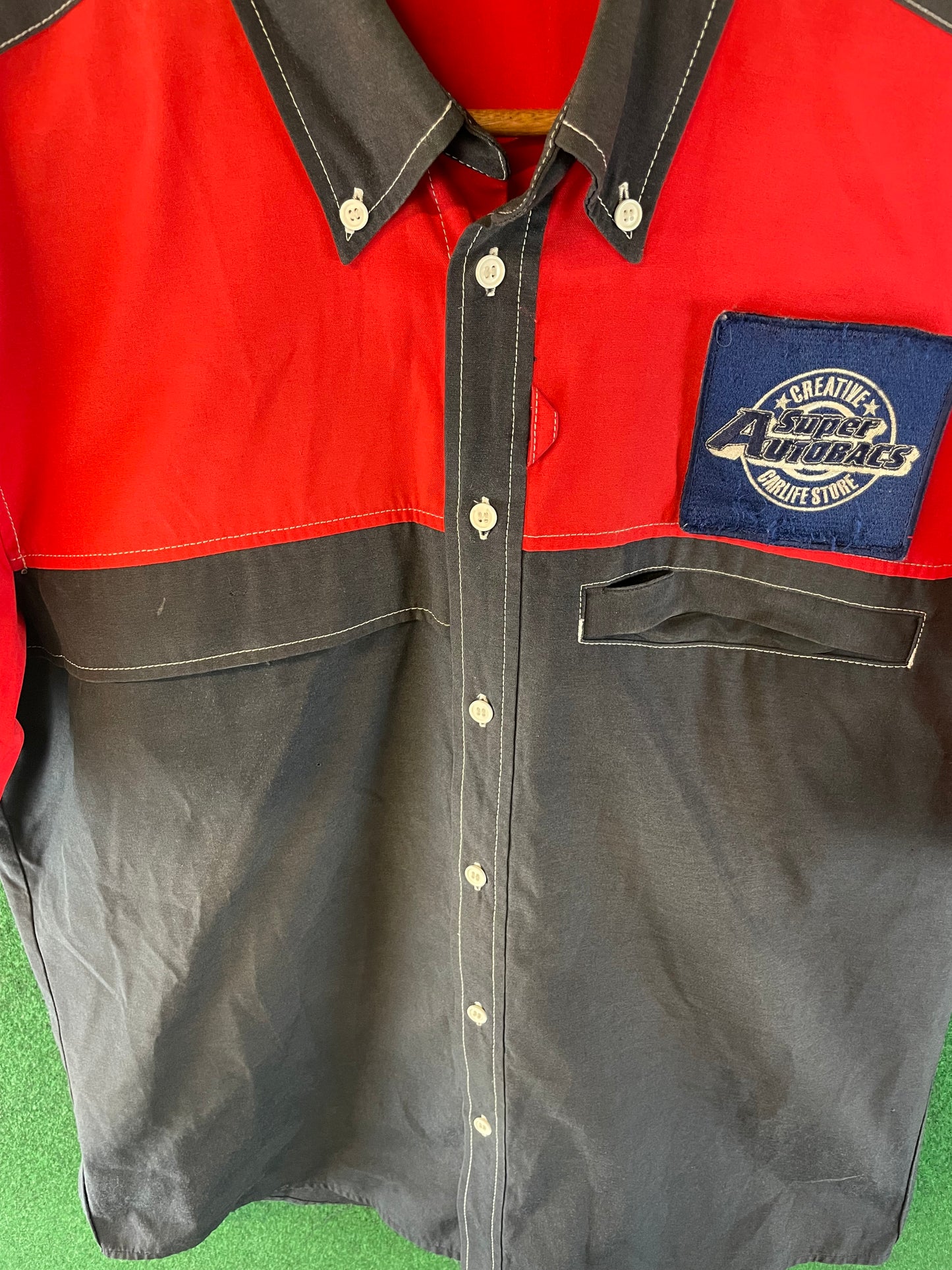 Super Autobacs - Employee Button Down Short Sleeved Shirt