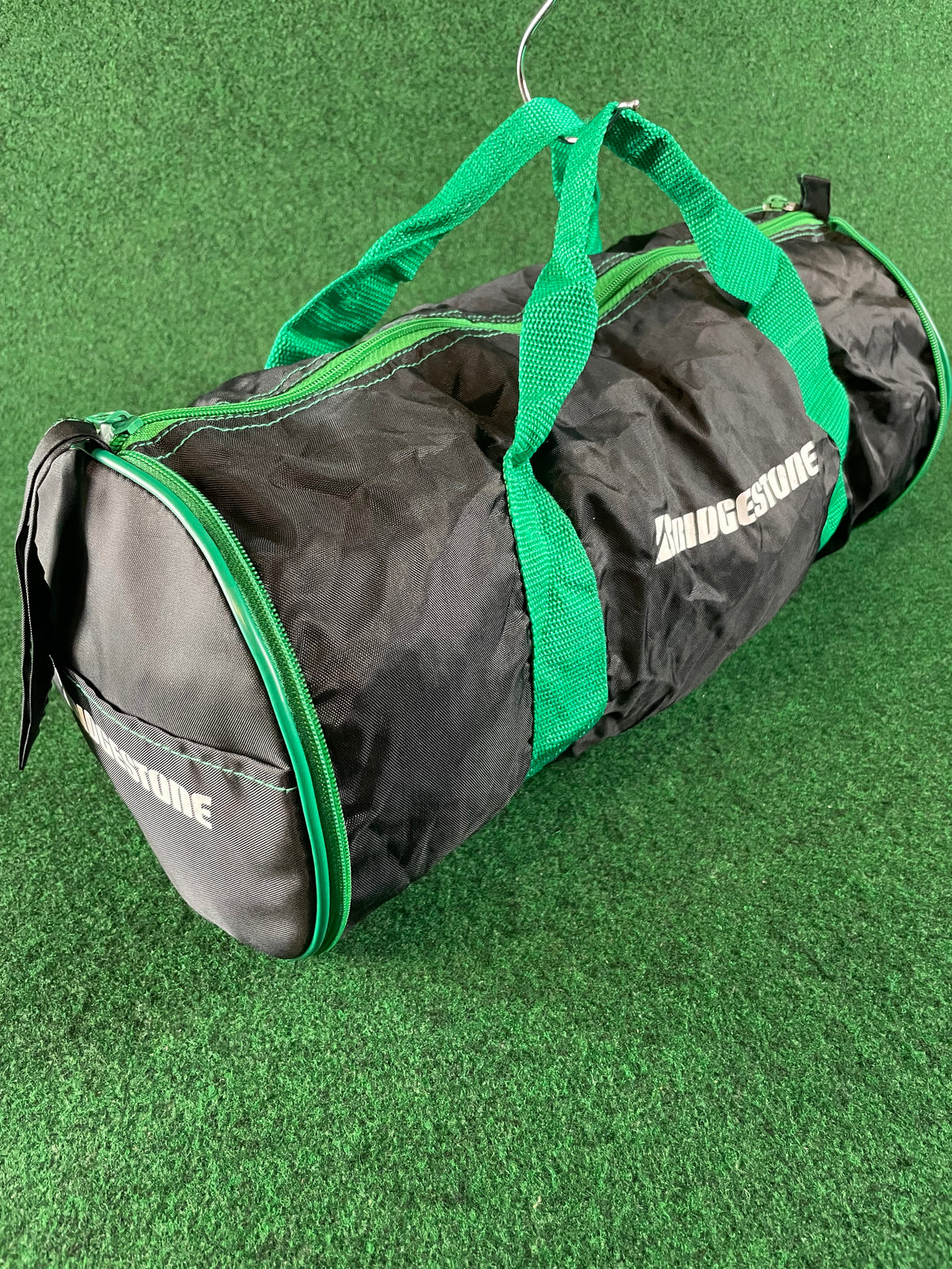 BRIDGESTONE - Black & Green Mini Collapsible Duffle Bag