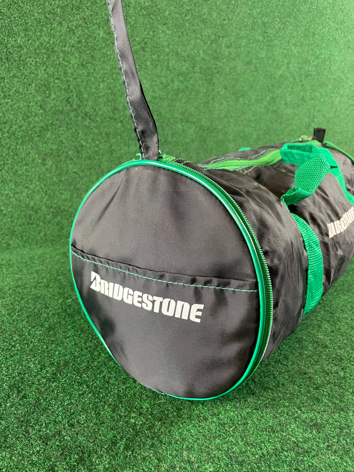 BRIDGESTONE - Black & Green Mini Collapsible Duffle Bag