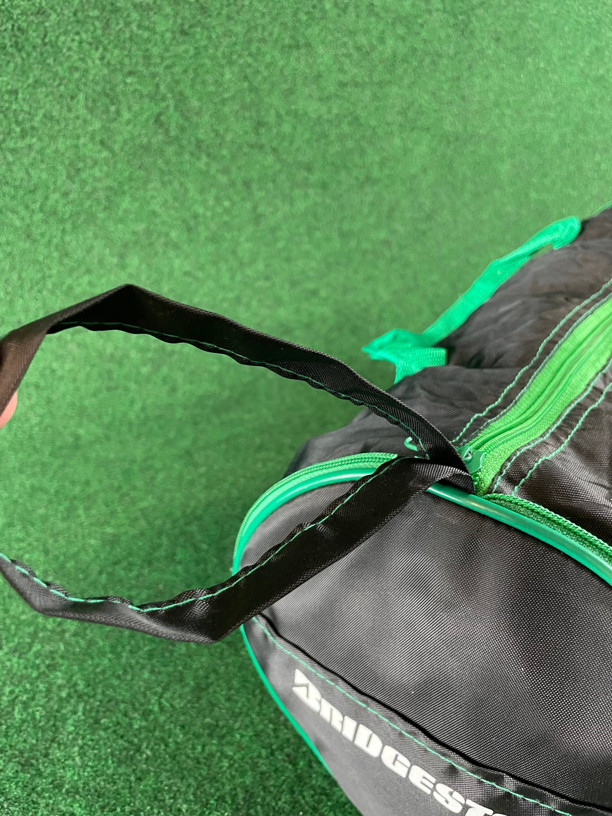 BRIDGESTONE - Black & Green Mini Collapsible Duffle Bag