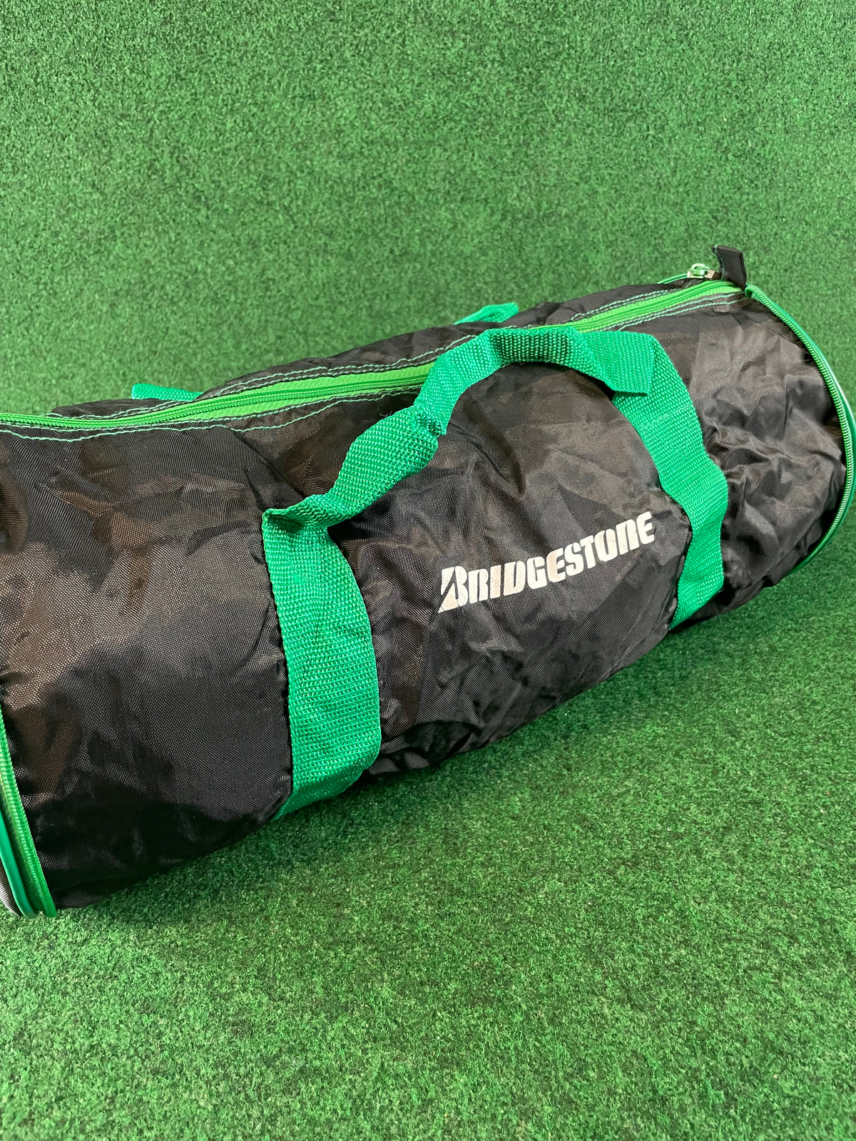 BRIDGESTONE - Black & Green Mini Collapsible Duffle Bag