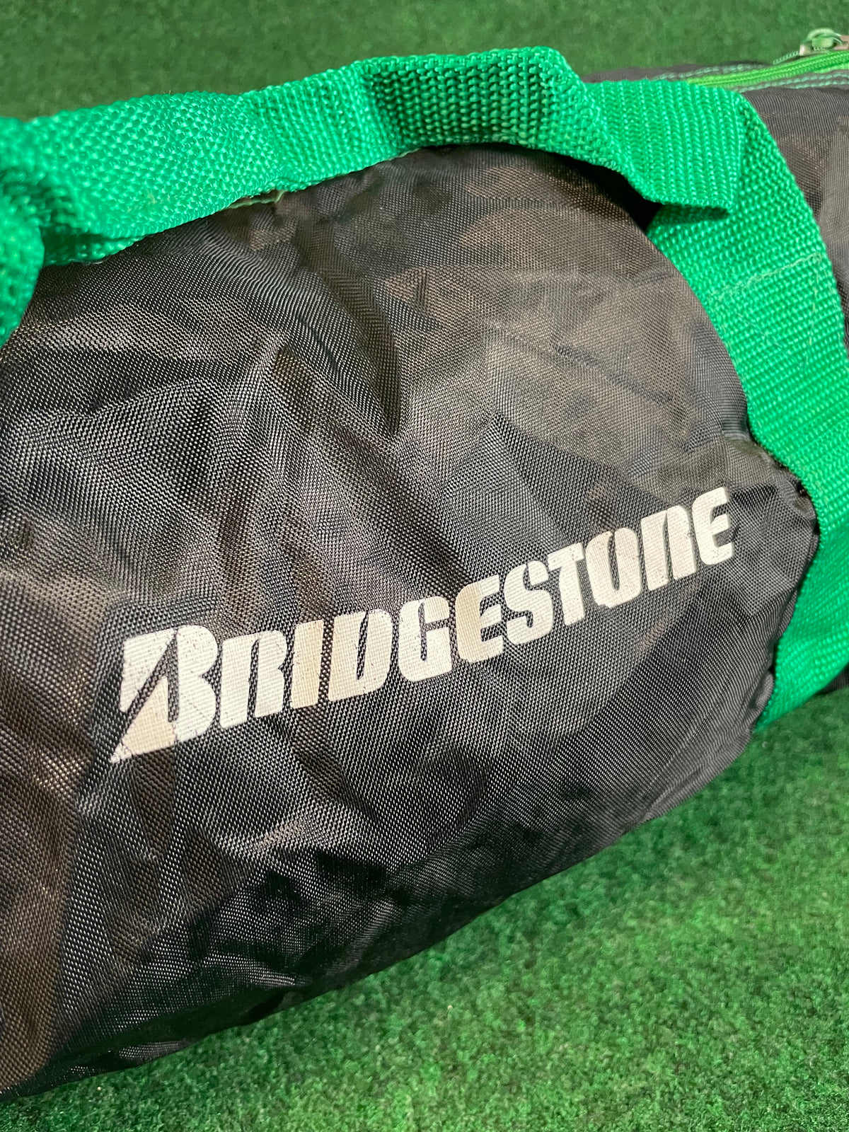 BRIDGESTONE - Black & Green Mini Collapsible Duffle Bag