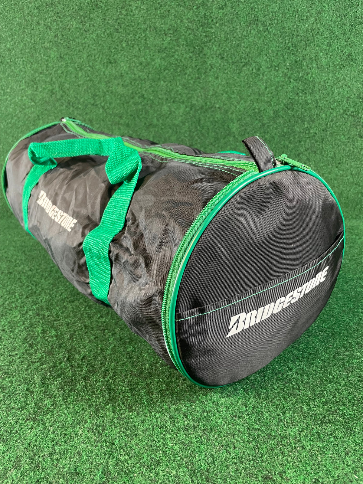 BRIDGESTONE - Black & Green Mini Collapsible Duffle Bag
