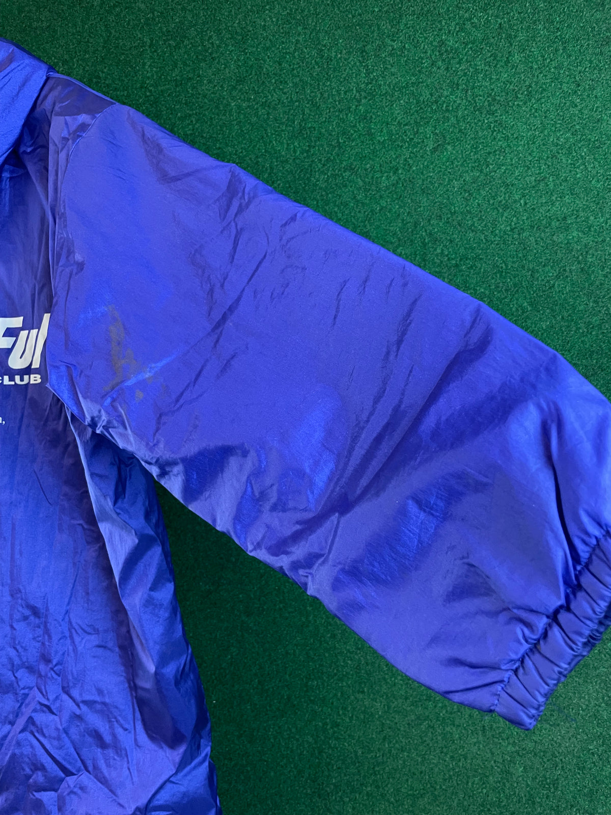POWERFUL by Exciting Club - Blue Vintage Insulated Fleece Lined Bench Coat Jacket