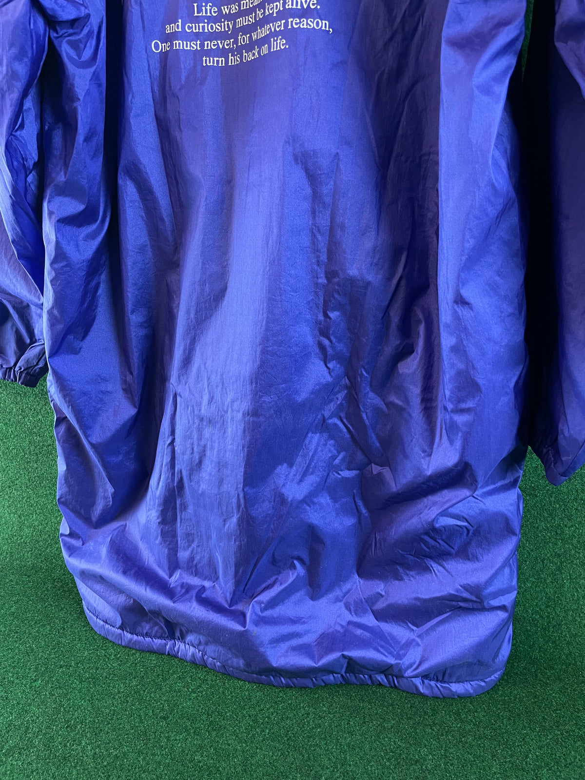 POWERFUL by Exciting Club - Blue Vintage Insulated Fleece Lined Bench Coat Jacket