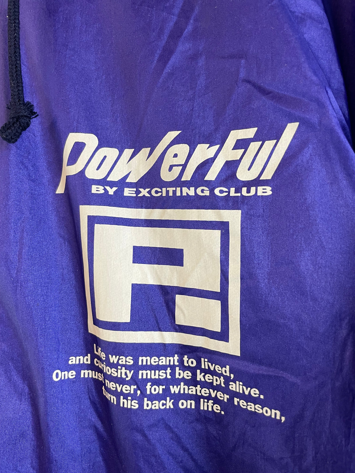 POWERFUL by Exciting Club - Blue Vintage Insulated Fleece Lined Bench Coat Jacket