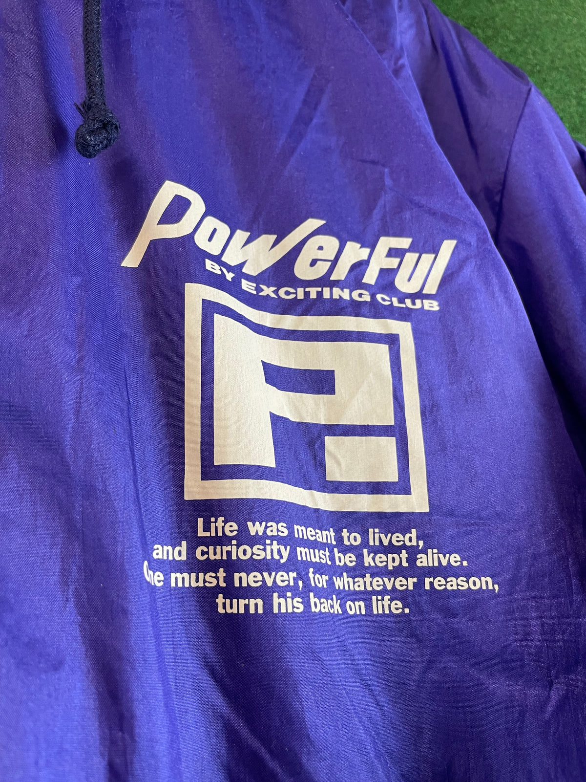 POWERFUL by Exciting Club - Blue Vintage Insulated Fleece Lined Bench Coat Jacket