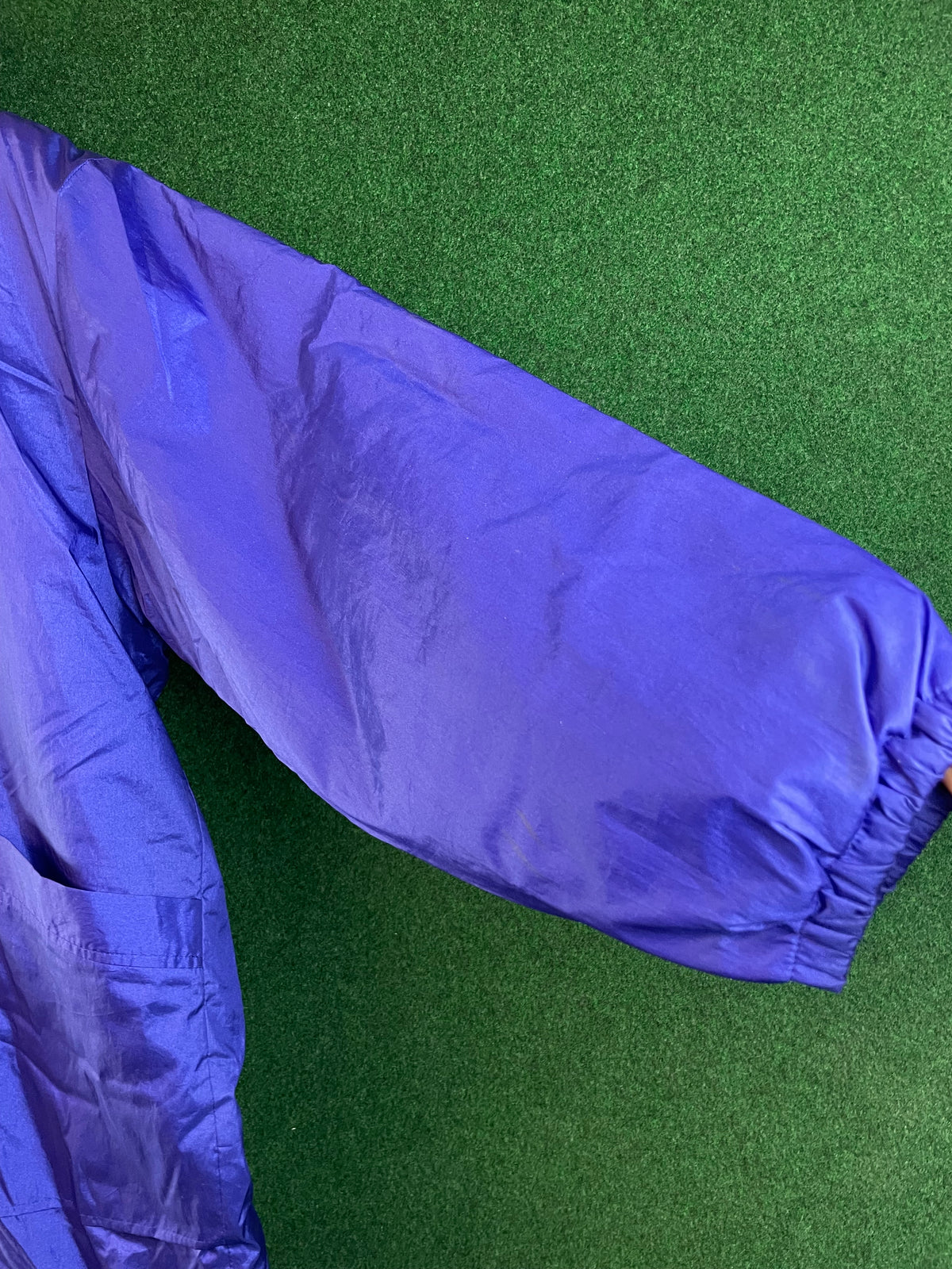 POWERFUL by Exciting Club - Blue Vintage Insulated Fleece Lined Bench Coat Jacket