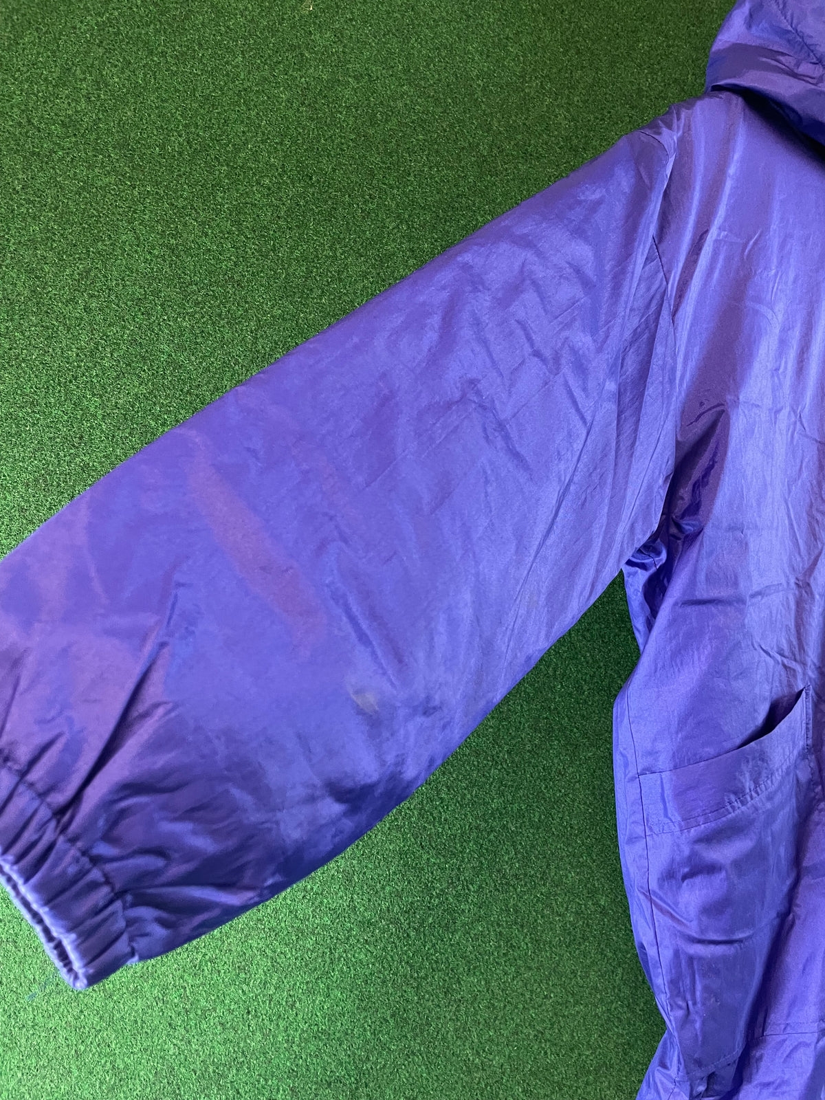POWERFUL by Exciting Club - Blue Vintage Insulated Fleece Lined Bench Coat Jacket
