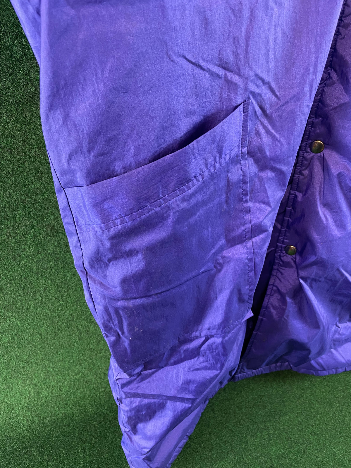 POWERFUL by Exciting Club - Blue Vintage Insulated Fleece Lined Bench Coat Jacket
